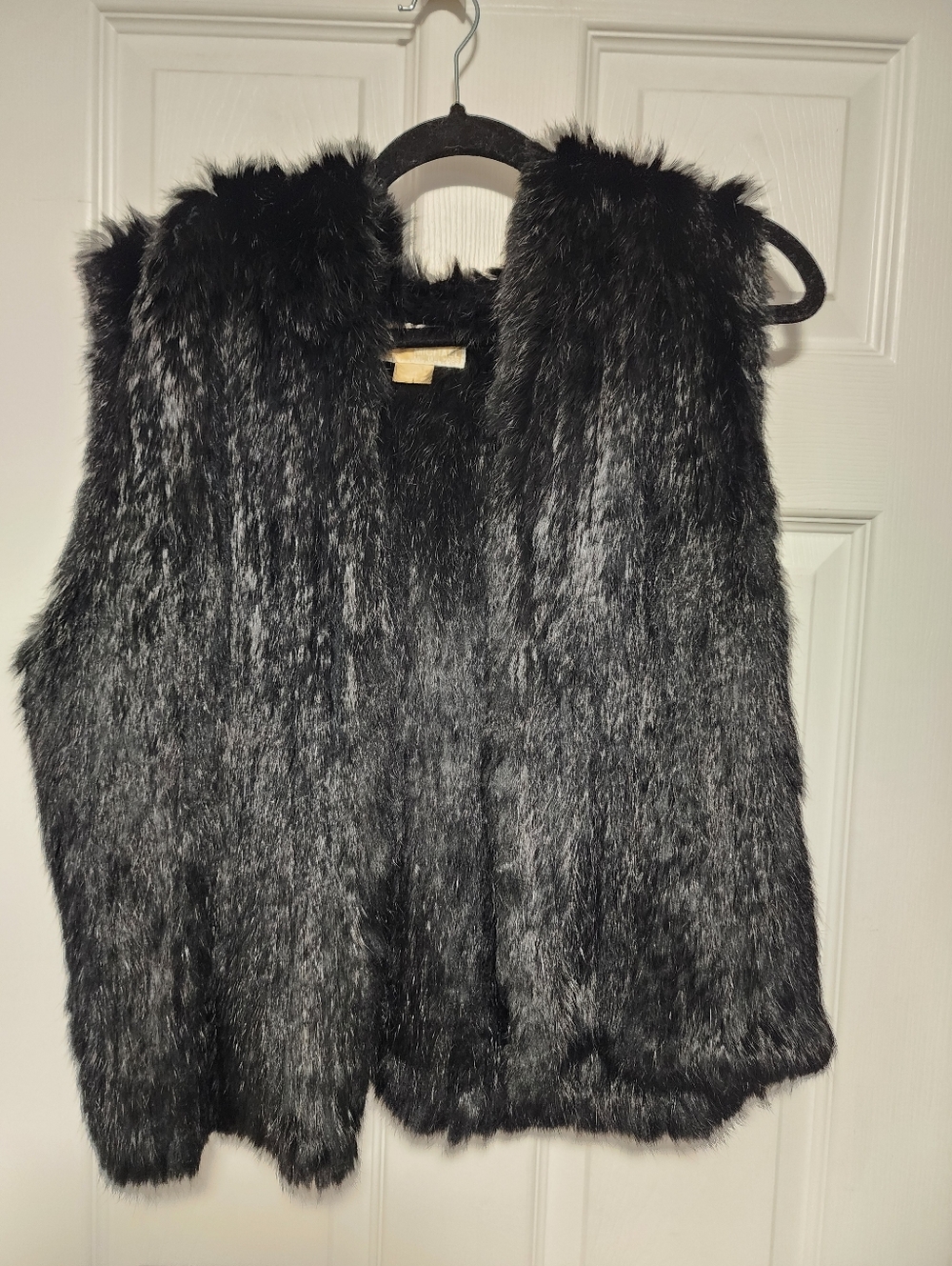 Micharl Kors Black Faux Fur Vest